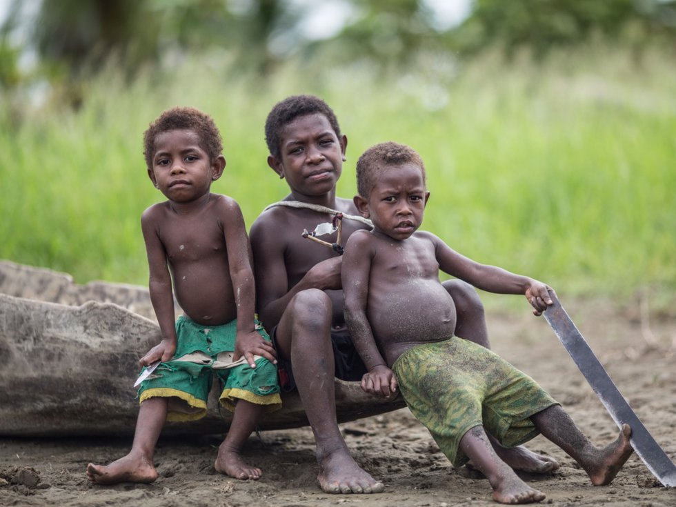 Bevölkerung am Sepik-Fluss in Papua-Neuguinea