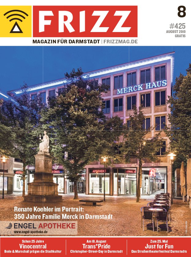 Das Stadt- und Kulturmagazin für Darmstadt und Rhein-Main-Neckar erscheint seit April 1983 monatlich und kostenlos zum Mitnehmen. Aus der Stadt, für die Stadt - von Darmstädtern für Darmstädter!