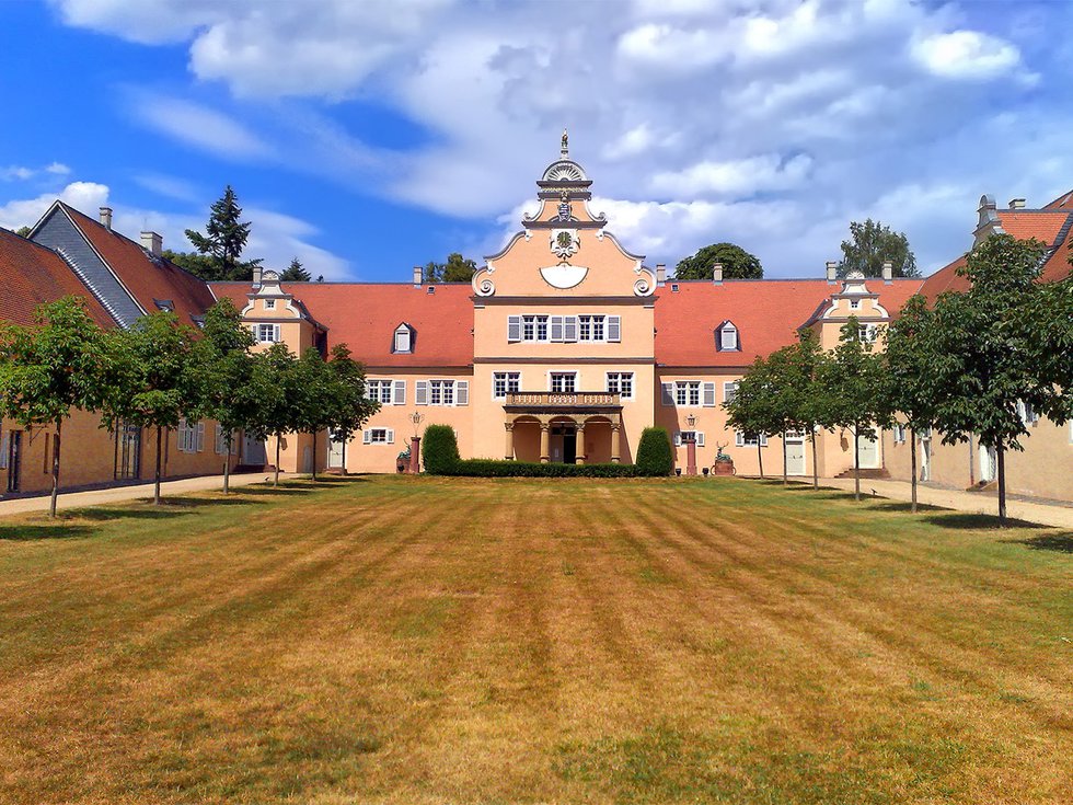 Innenhof des Jagdschloss Kranichstein bei Darmstadt